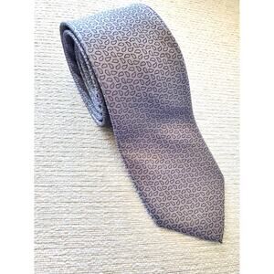Michael Kors Gray Paisley 100% Silk Neck Tie
